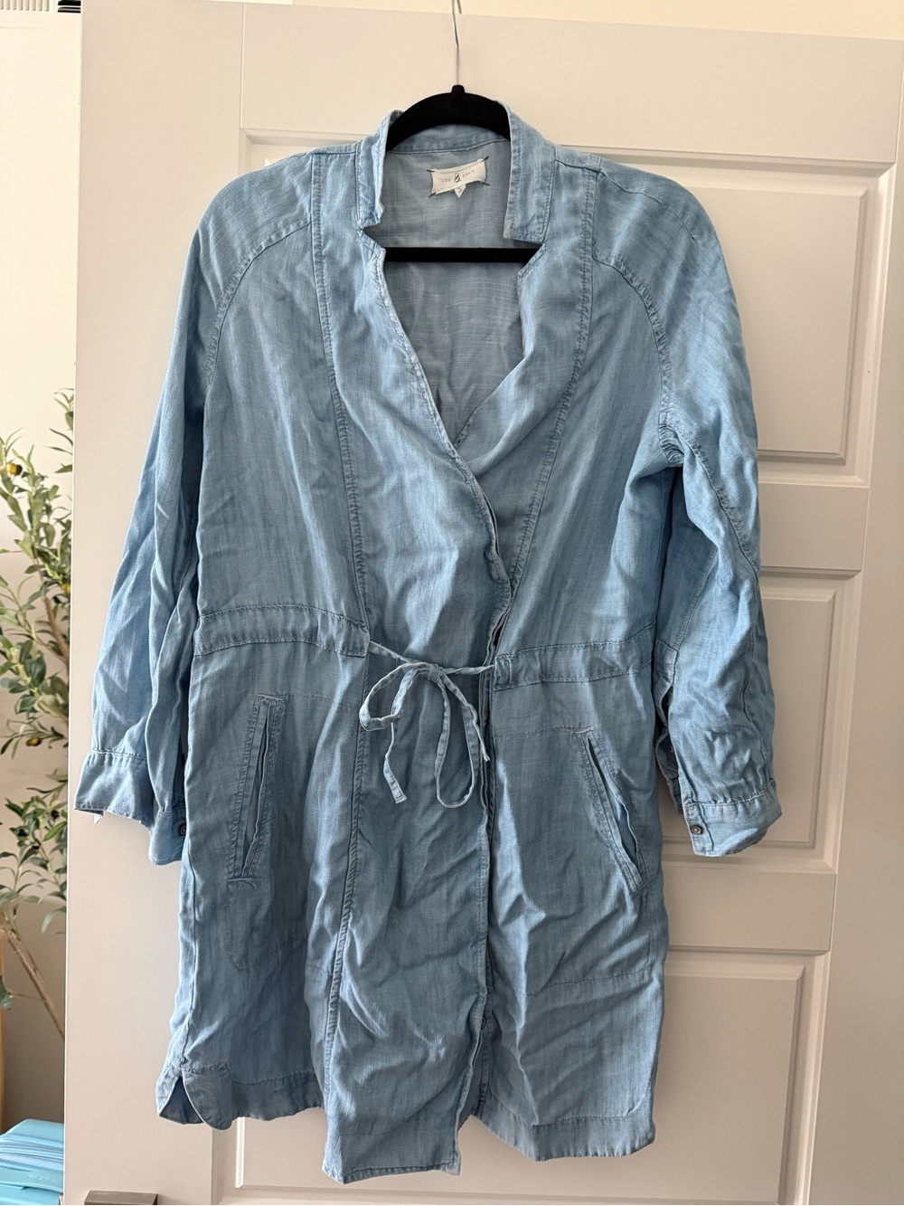 Lou & Grey Light Blue Chambray Shirt Dress